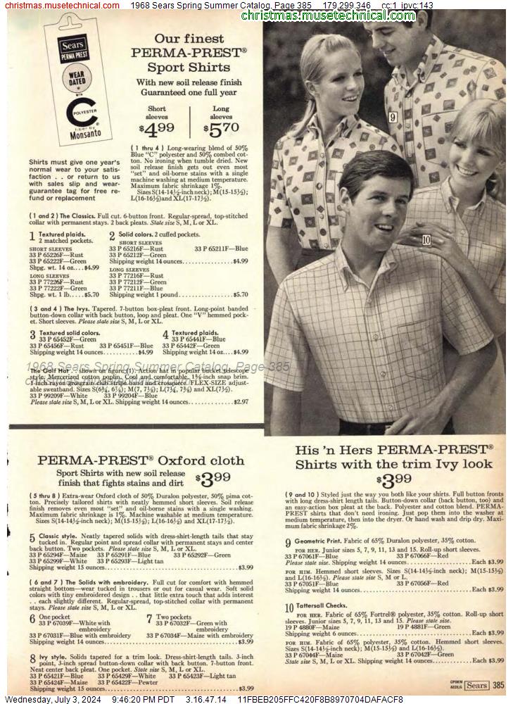 1968 Sears Spring Summer Catalog, Page 385