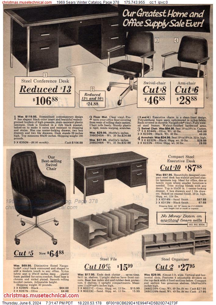 1969 Sears Winter Catalog, Page 378