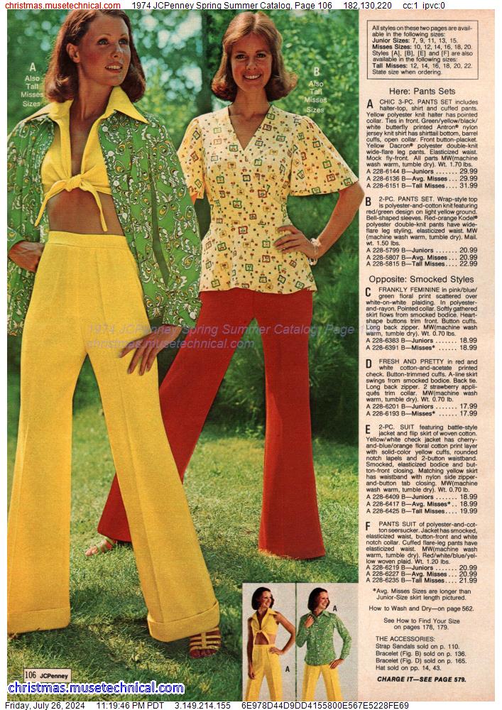 1974 JCPenney Spring Summer Catalog, Page 106