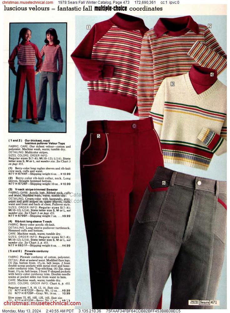 1978 Sears Fall Winter Catalog, Page 473