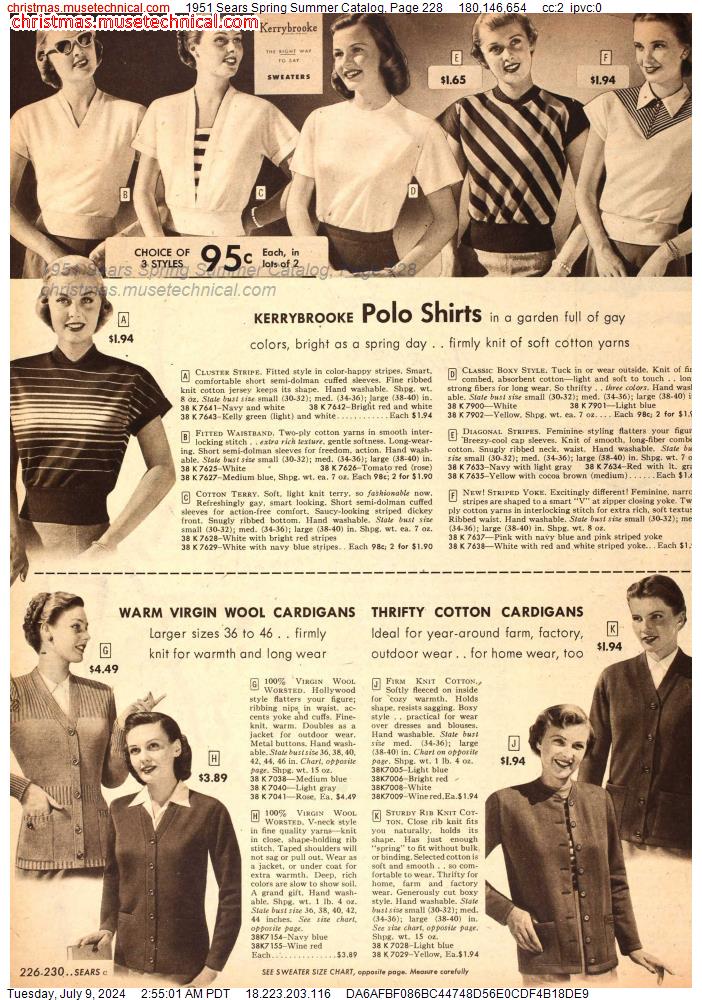 1951 Sears Spring Summer Catalog, Page 228