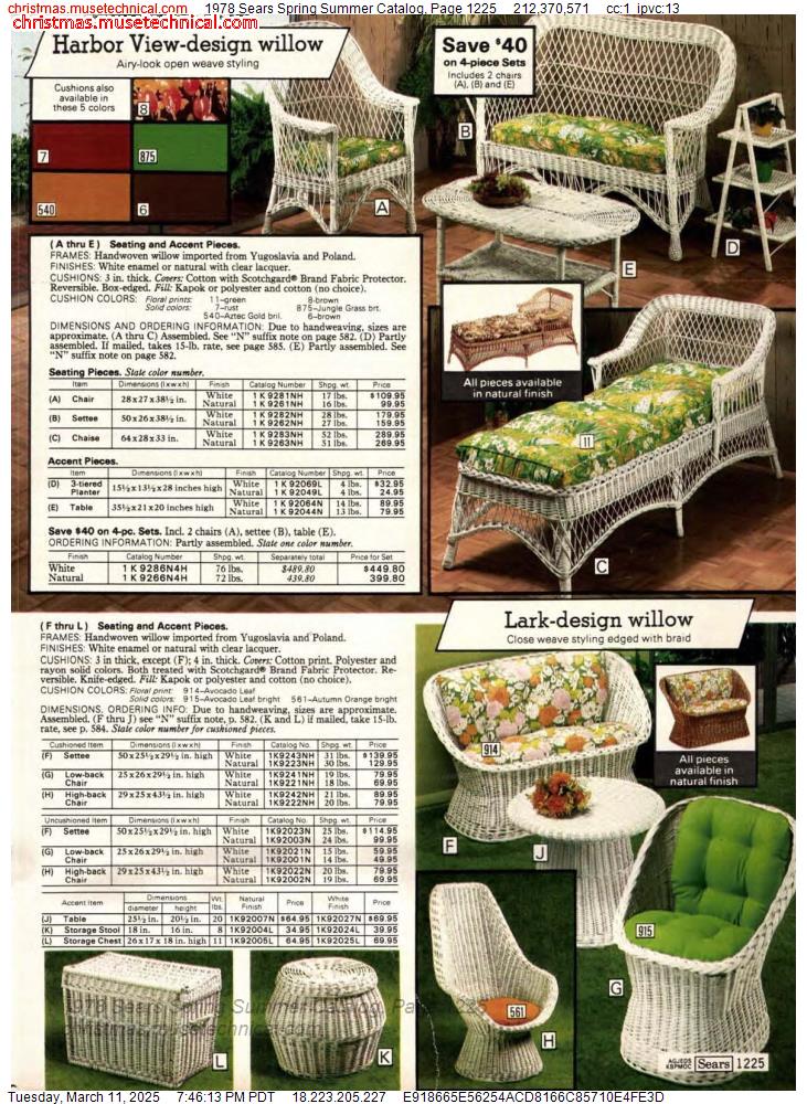 1978 Sears Spring Summer Catalog, Page 1225