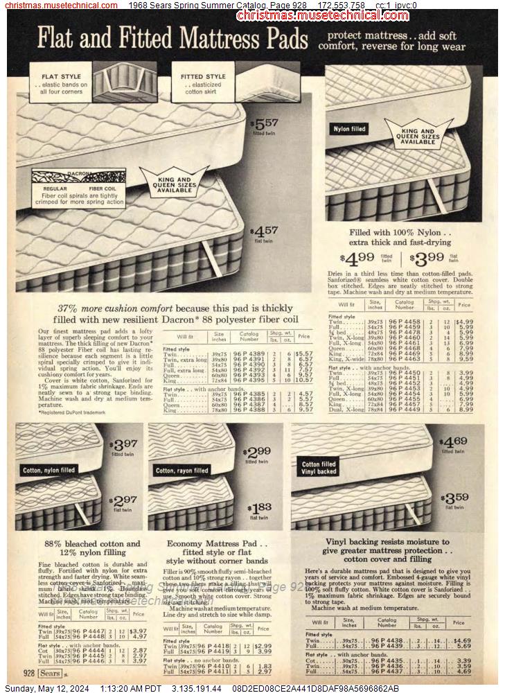 1968 Sears Spring Summer Catalog, Page 928