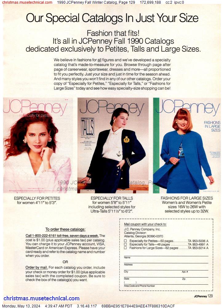 1990 JCPenney Fall Winter Catalog, Page 129