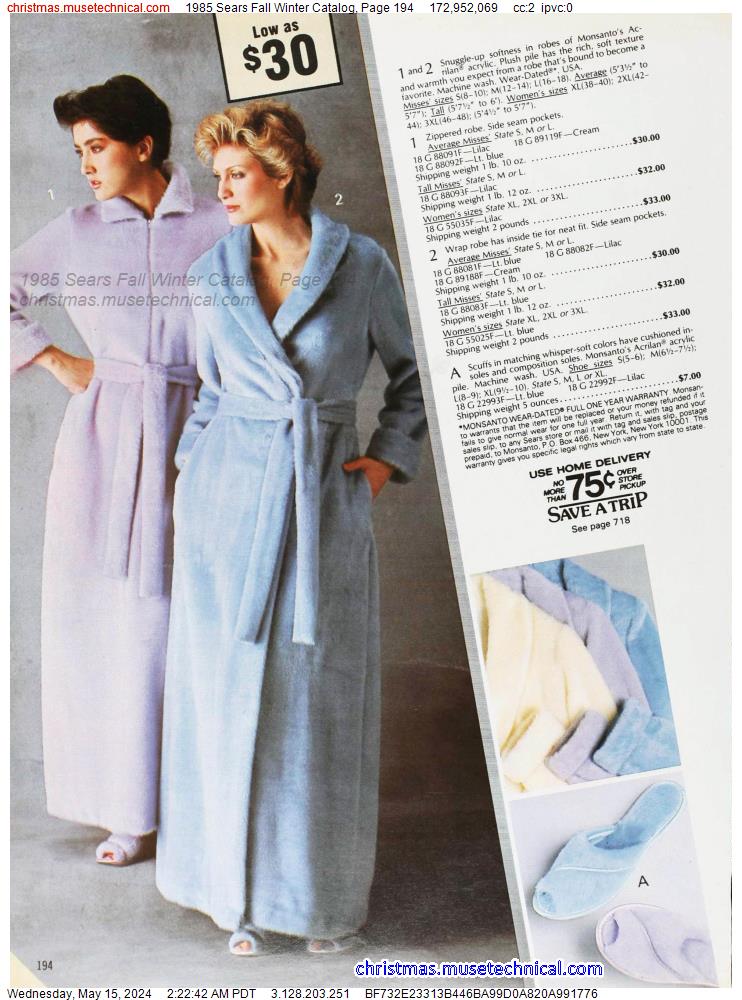 1985 Sears Fall Winter Catalog, Page 194