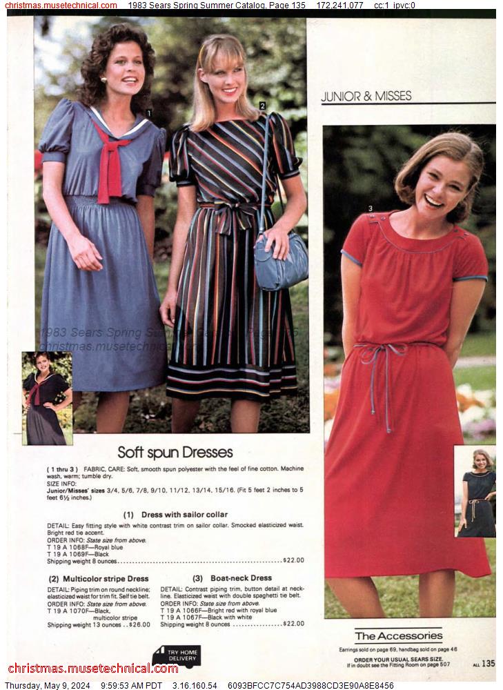 1983 Sears Spring Summer Catalog, Page 135
