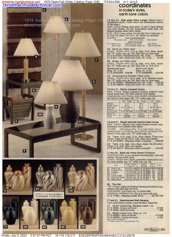 1979 Sears Fall Winter Catalog, Page 1385