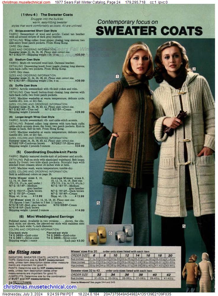 1977 Sears Fall Winter Catalog, Page 24