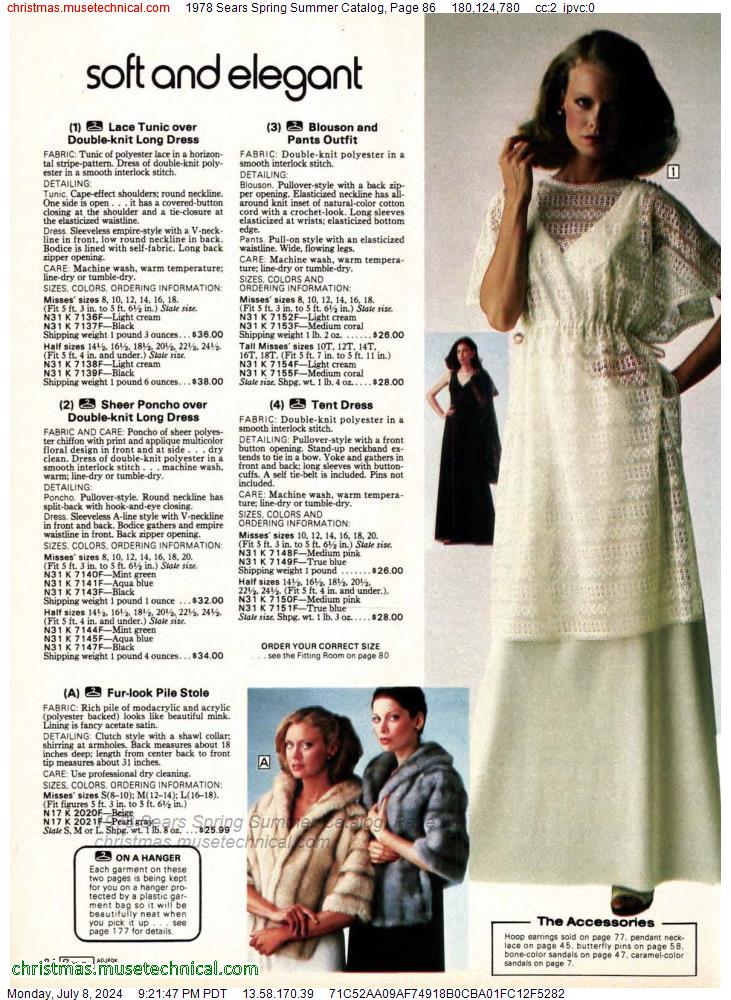 1978 Sears Spring Summer Catalog, Page 86