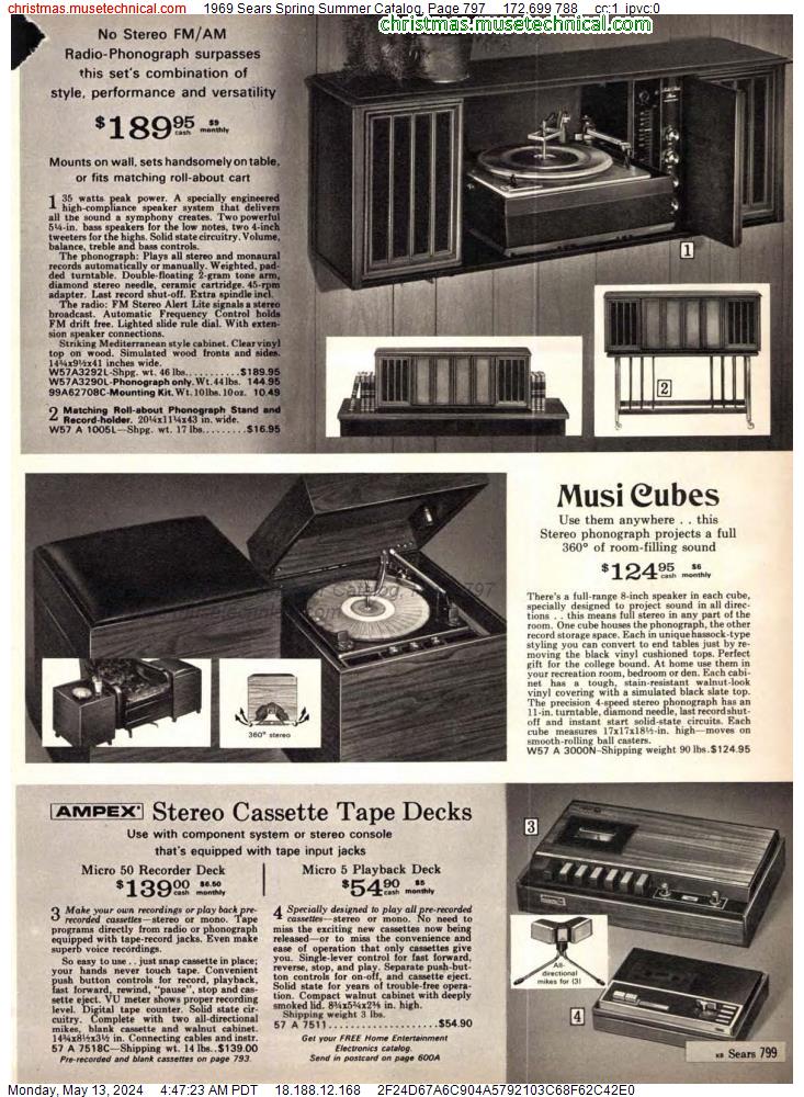 1969 Sears Spring Summer Catalog, Page 797