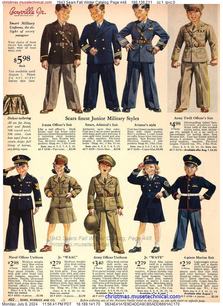 1943 Sears Fall Winter Catalog, Page 448
