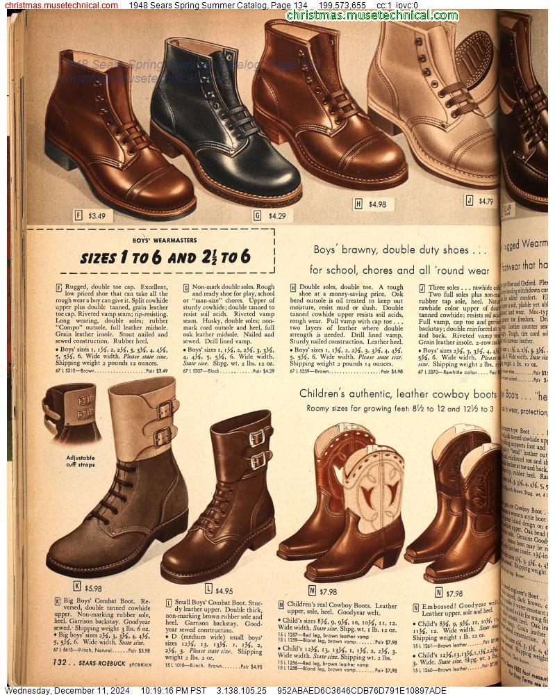 1948 Sears Spring Summer Catalog, Page 134