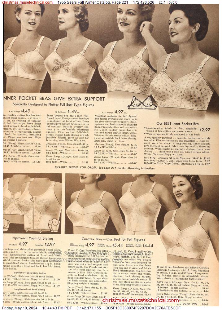 1955 Sears Fall Winter Catalog, Page 221