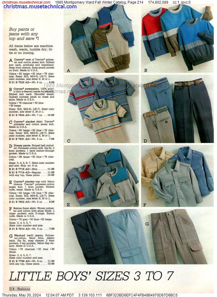1985 Montgomery Ward Fall Winter Catalog, Page 214