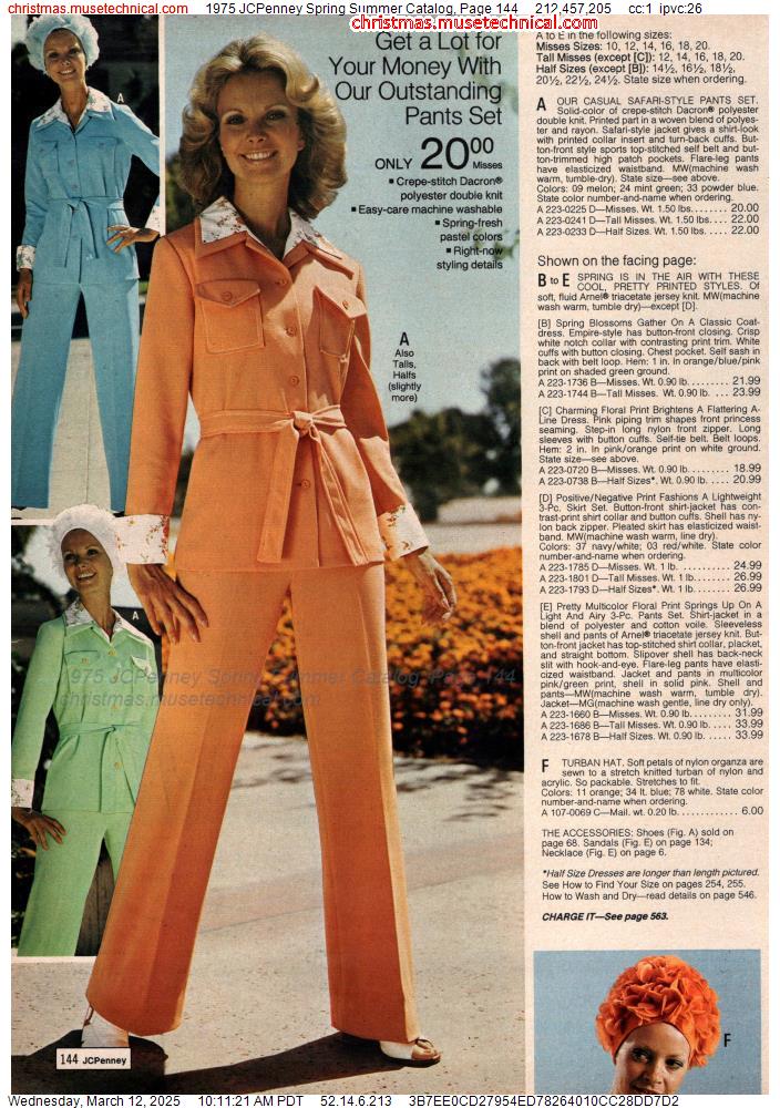 1975 JCPenney Spring Summer Catalog, Page 144