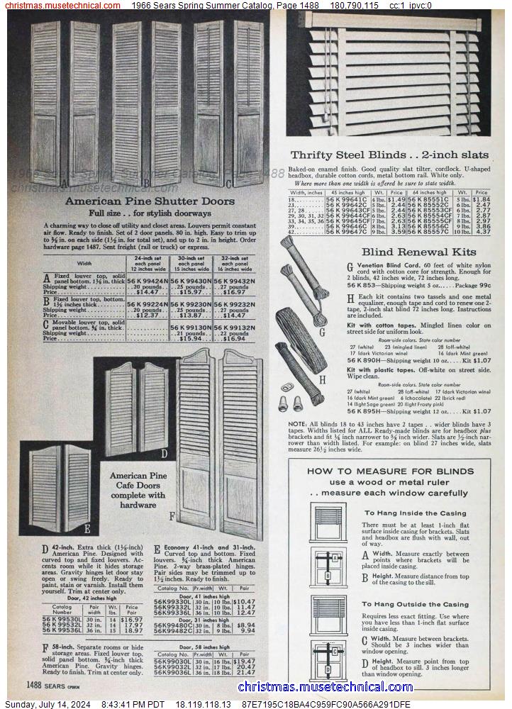 1966 Sears Spring Summer Catalog, Page 1488
