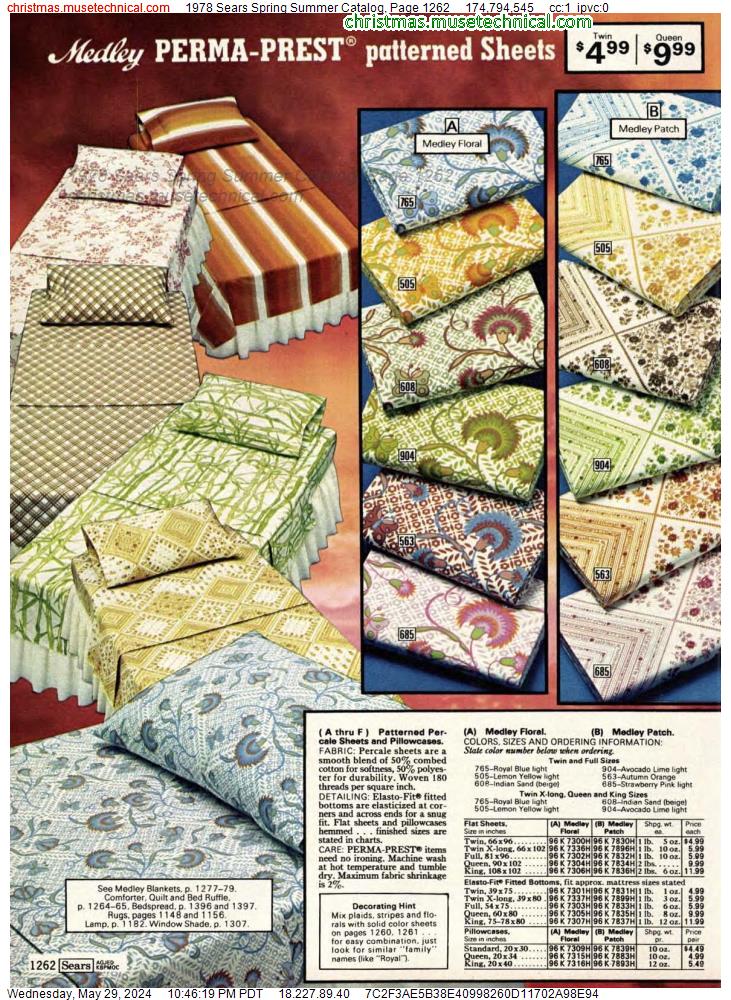 1978 Sears Spring Summer Catalog, Page 1262