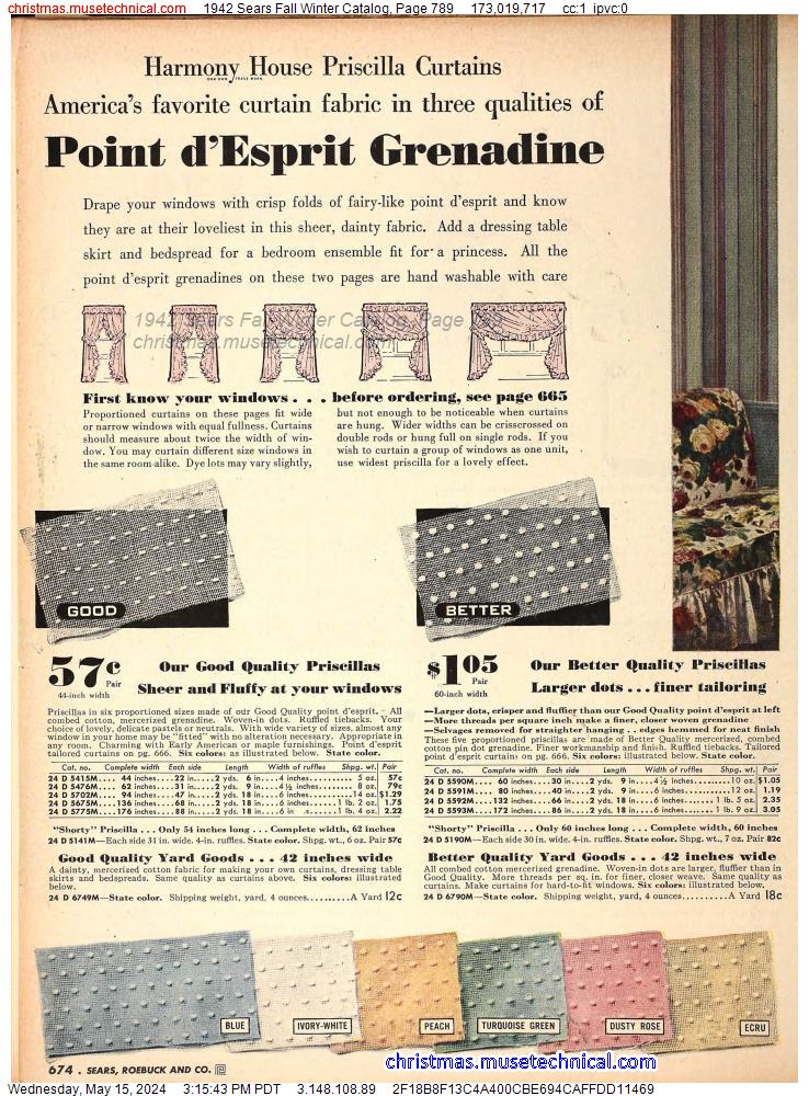 1942 Sears Fall Winter Catalog, Page 789