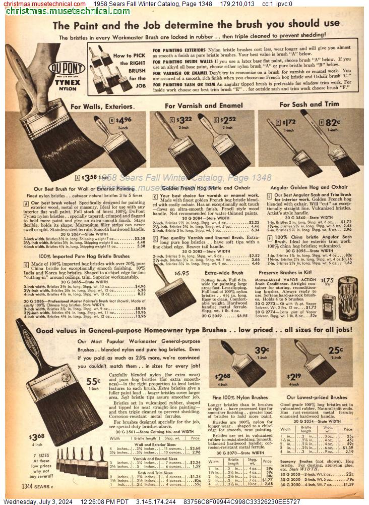 1958 Sears Fall Winter Catalog, Page 1348