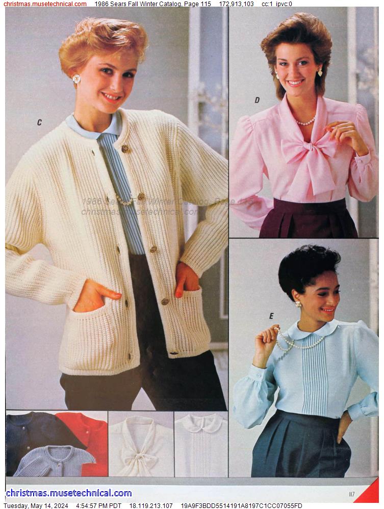 1986 Sears Fall Winter Catalog, Page 115