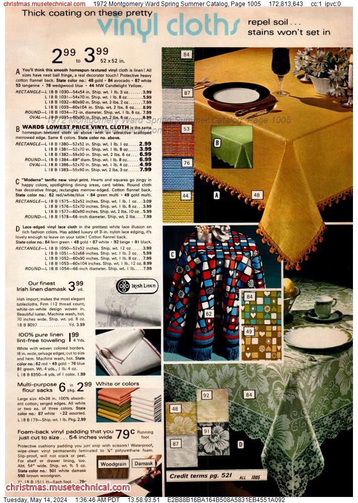 1972 Montgomery Ward Spring Summer Catalog, Page 1005