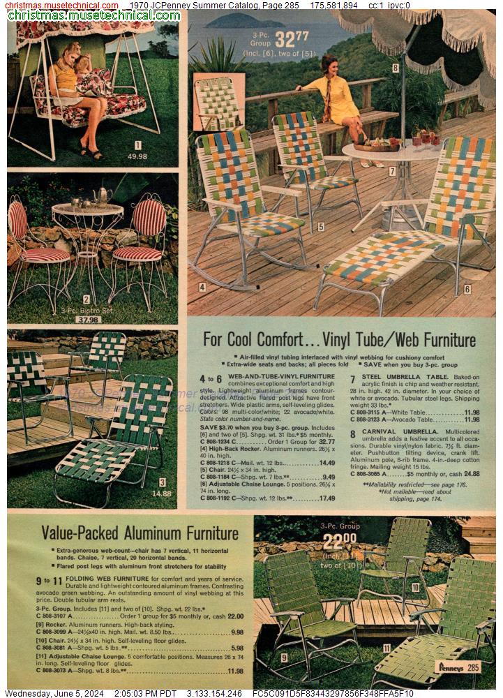 1970 JCPenney Summer Catalog, Page 285
