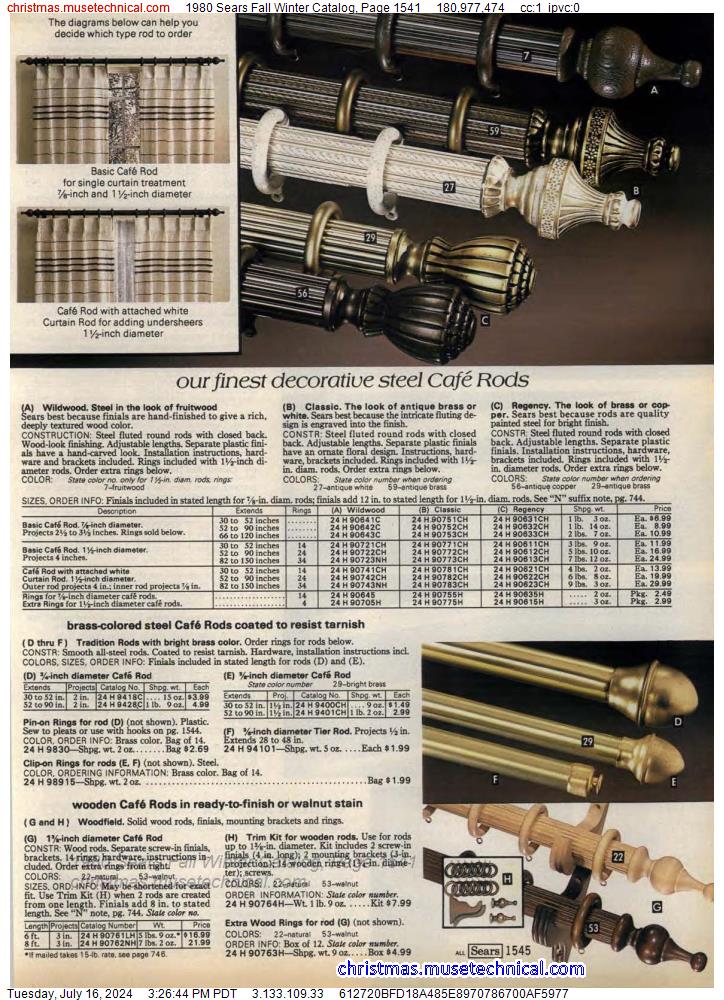 1980 Sears Fall Winter Catalog, Page 1541