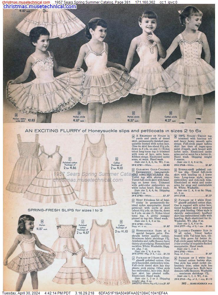 1957 Sears Spring Summer Catalog, Page 381