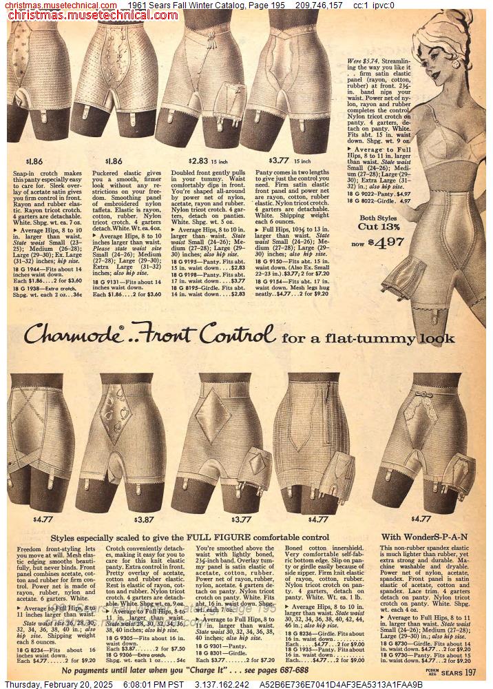 1961 Sears Fall Winter Catalog, Page 195