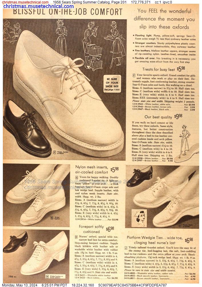 1956 Sears Spring Summer Catalog, Page 201