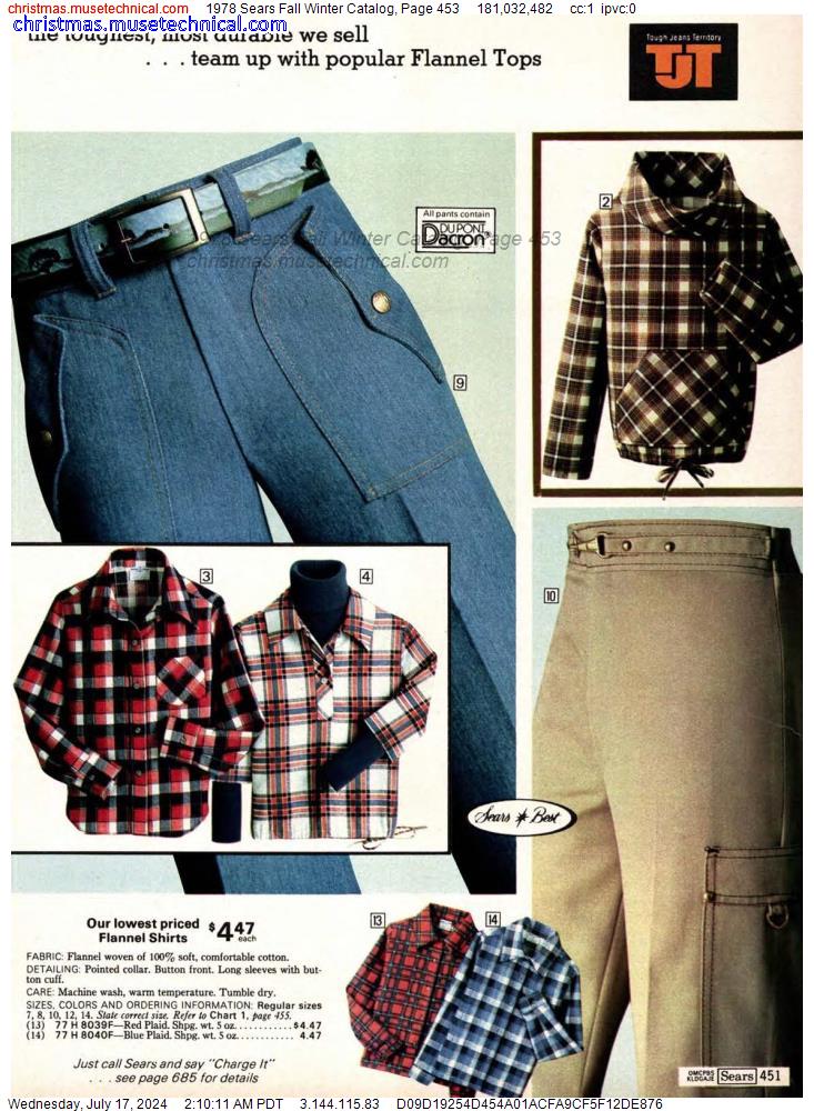 1978 Sears Fall Winter Catalog, Page 453