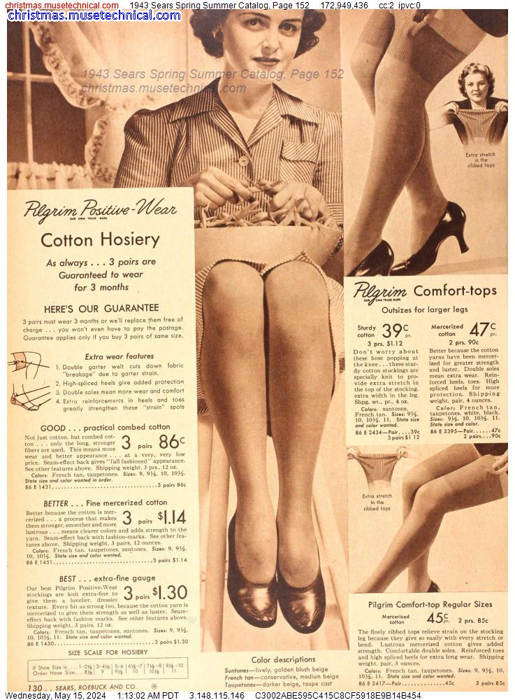 1943 Sears Spring Summer Catalog, Page 152