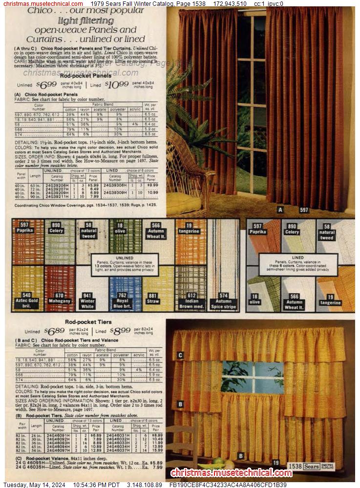 1979 Sears Fall Winter Catalog, Page 1538