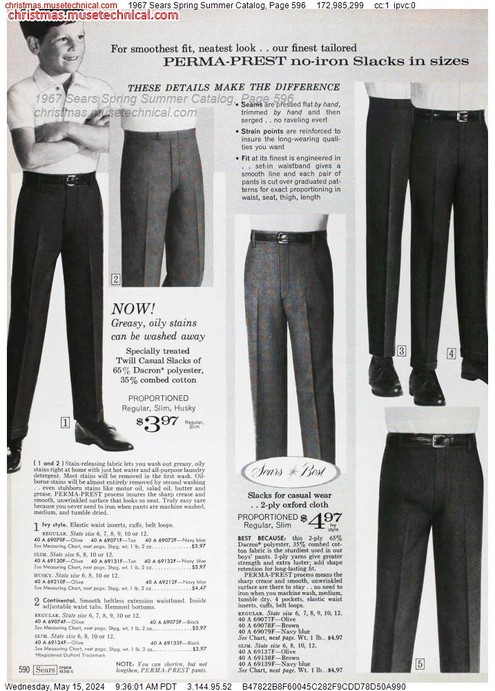 1967 Sears Spring Summer Catalog, Page 596