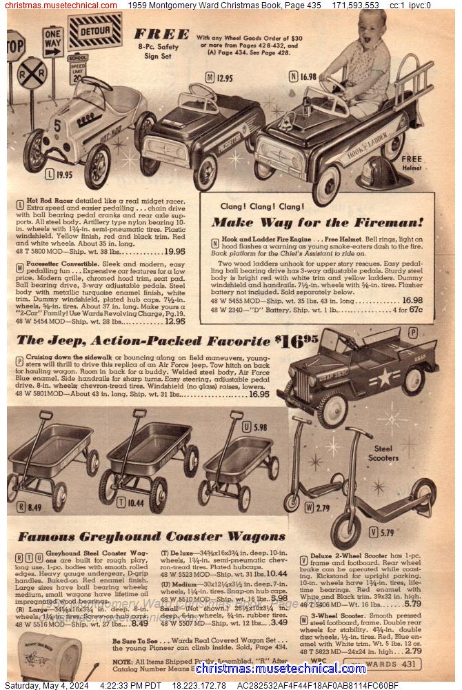 1959 Montgomery Ward Christmas Book, Page 435