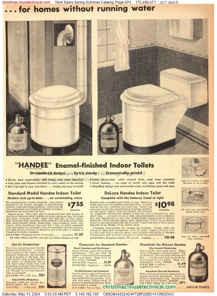 1944 Sears Spring Summer Catalog, Page 874