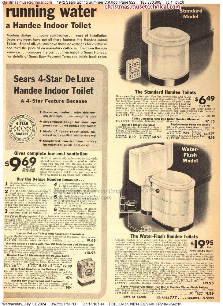 1942 Sears Spring Summer Catalog, Page 922