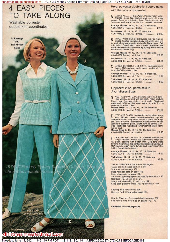 1974 JCPenney Spring Summer Catalog, Page 44