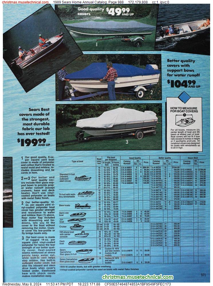 1989 Sears Home Annual Catalog, Page 988