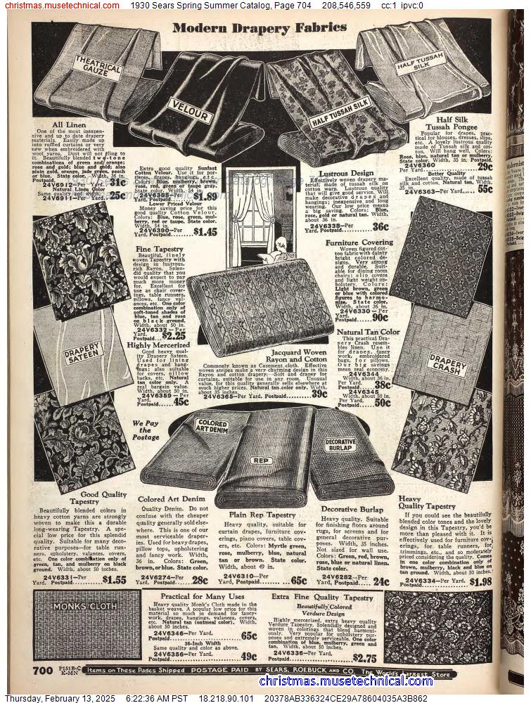 1930 Sears Spring Summer Catalog, Page 704