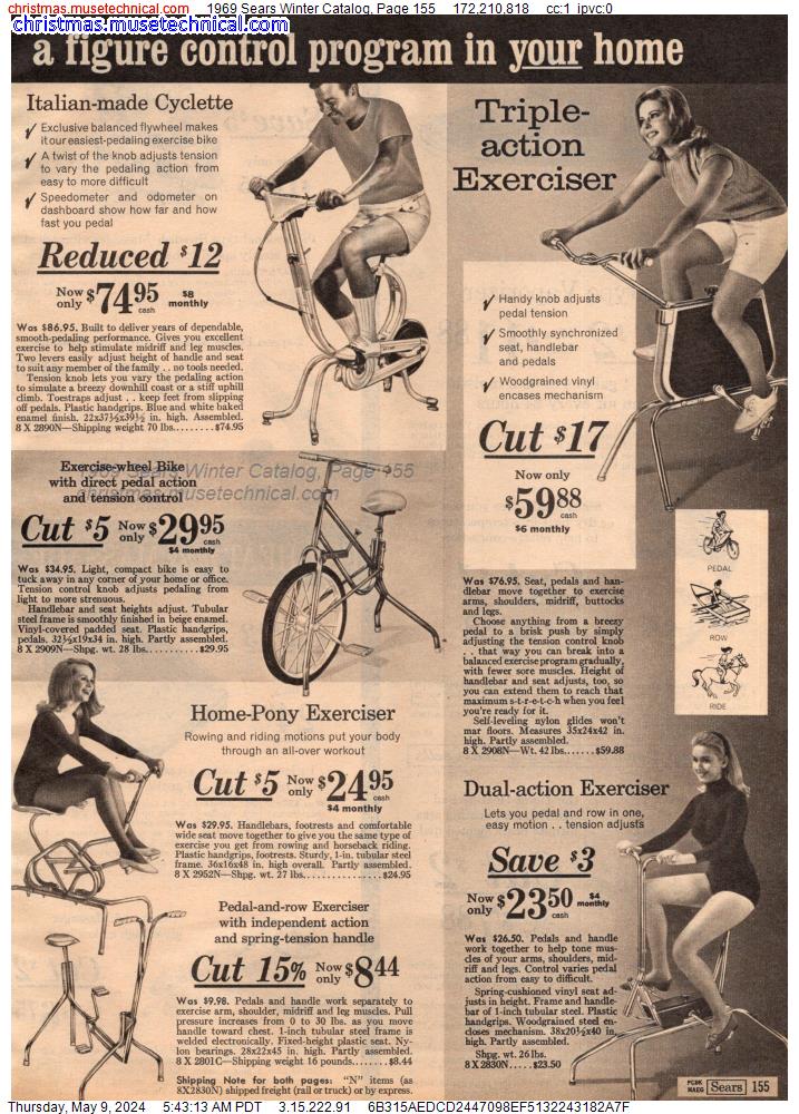 1969 Sears Winter Catalog, Page 155