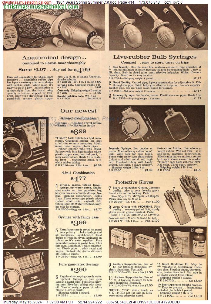 1964 Sears Spring Summer Catalog, Page 414