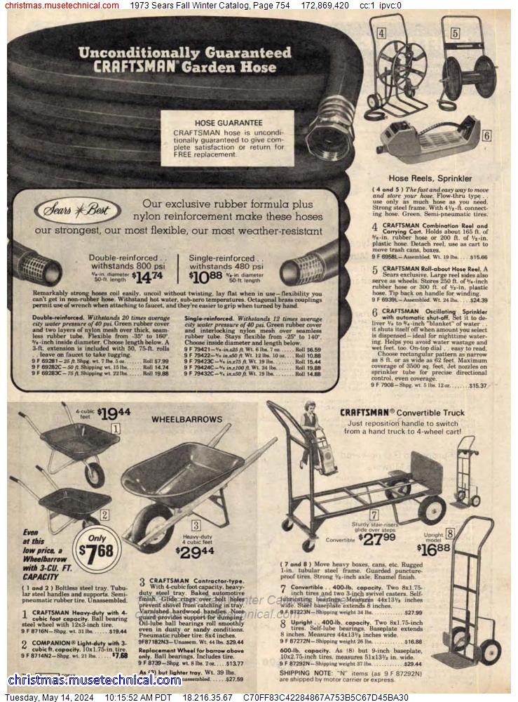 1973 Sears Fall Winter Catalog, Page 754