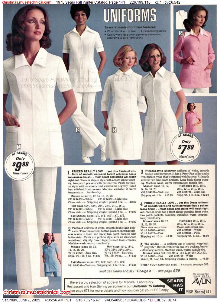 1975 Sears Fall Winter Catalog, Page 141