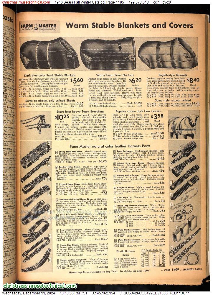 1946 Sears Fall Winter Catalog, Page 1185