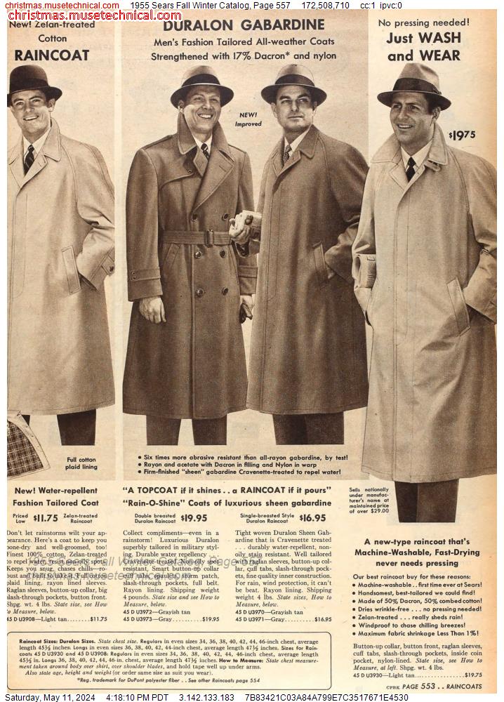 1955 Sears Fall Winter Catalog, Page 557
