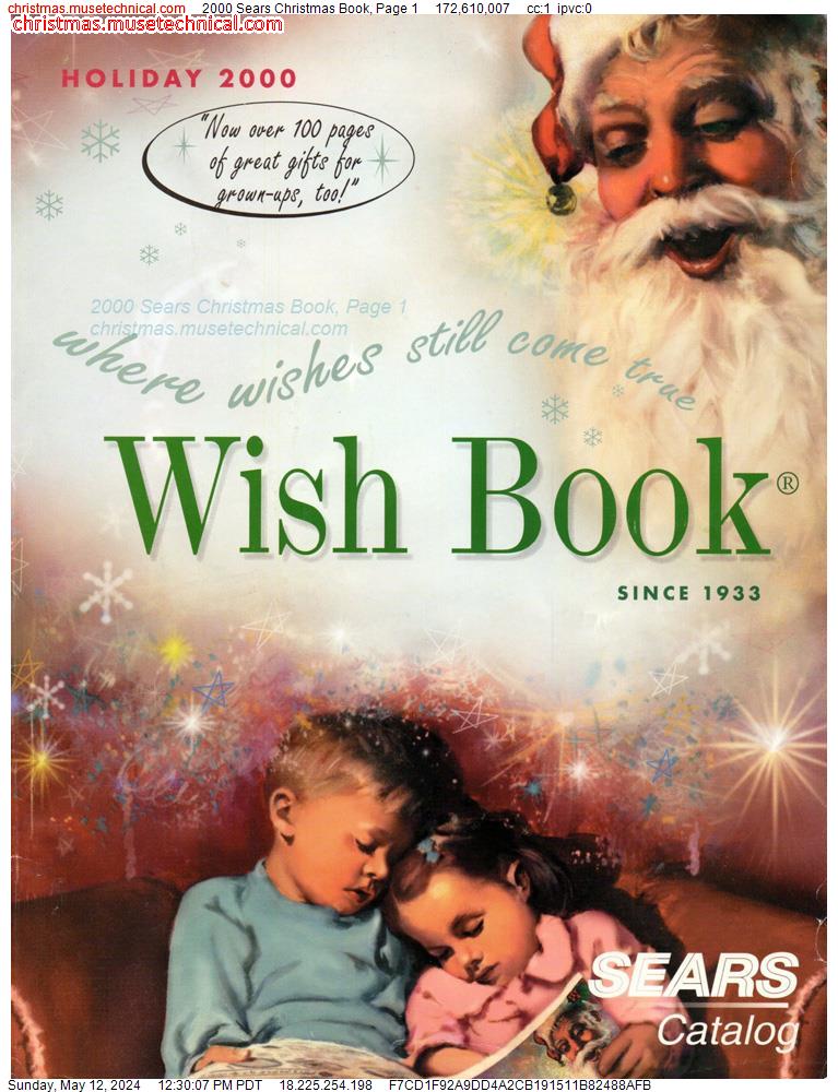 2000 Sears Christmas Book, Page 1 Catalogs & Wishbooks