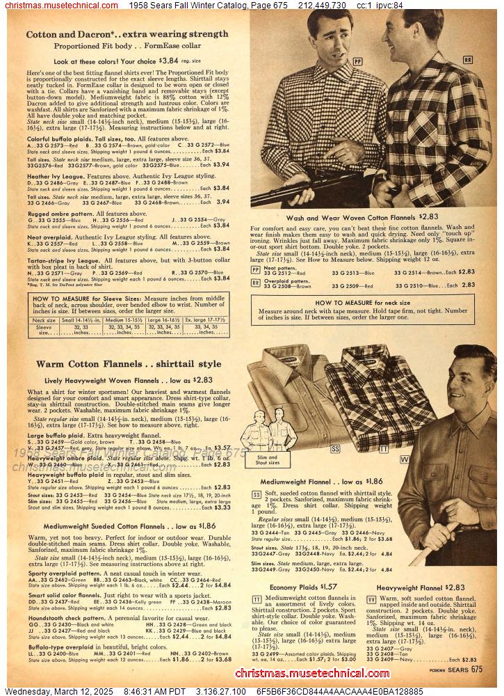 1958 Sears Fall Winter Catalog, Page 675