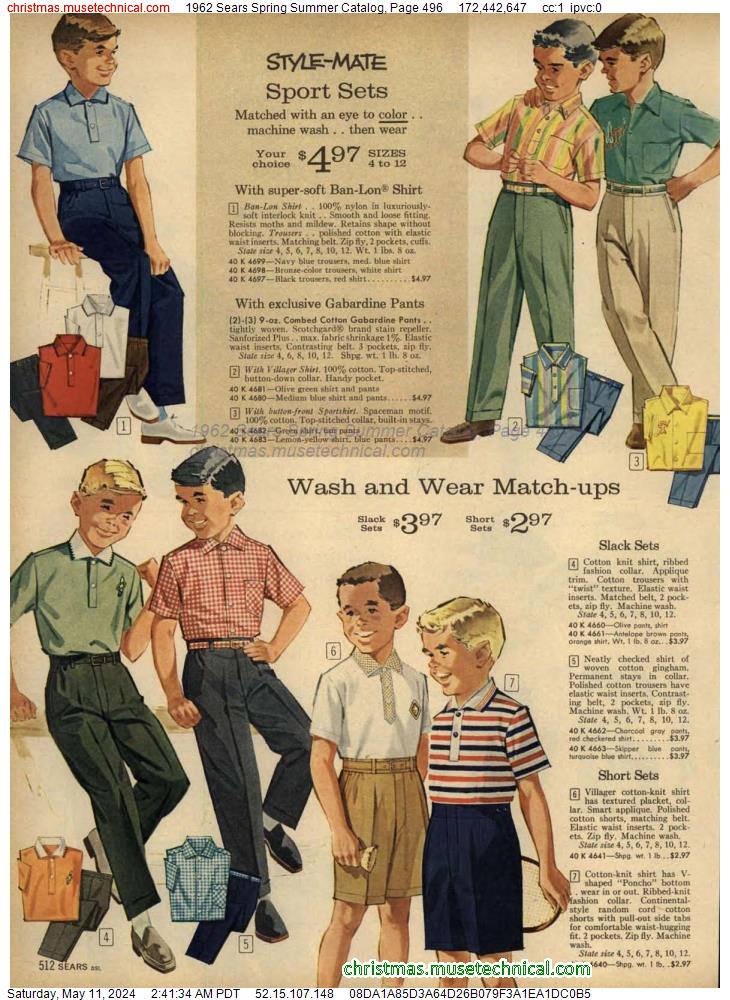 1962 Sears Spring Summer Catalog, Page 496