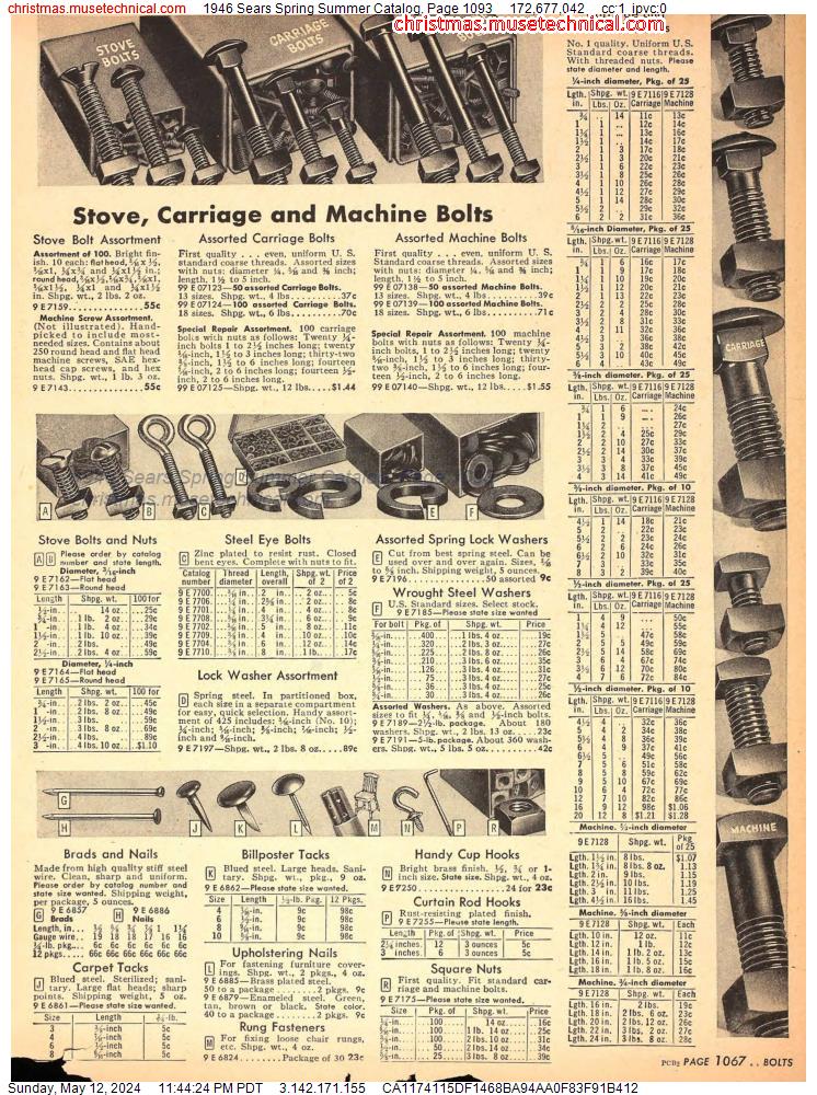 1946 Sears Spring Summer Catalog, Page 1093